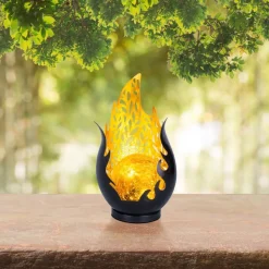 LED tafellamp 36534, zwart, goud, metaal, glas