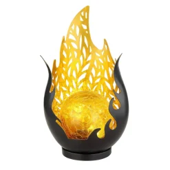 LED tafellamp 36534, zwart, goud, metaal, glas