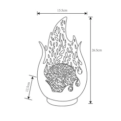LED tafellamp 36534, zwart, goud, metaal, glas