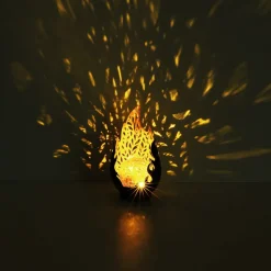 LED tafellamp 36534, zwart, goud, metaal, glas