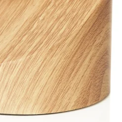 LED tafellamp Alisa met voet in houten optiek