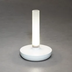 LED tafellamp Biarritz, IP54, accu, CCT, wit