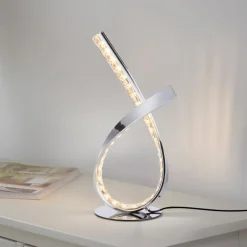 LED tafellamp Brilla, dimbaar, chroom