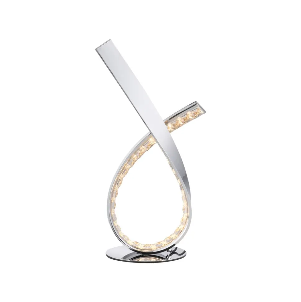 LED tafellamp Brilla, dimbaar, chroom