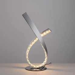 LED tafellamp Brilla, dimbaar, chroom