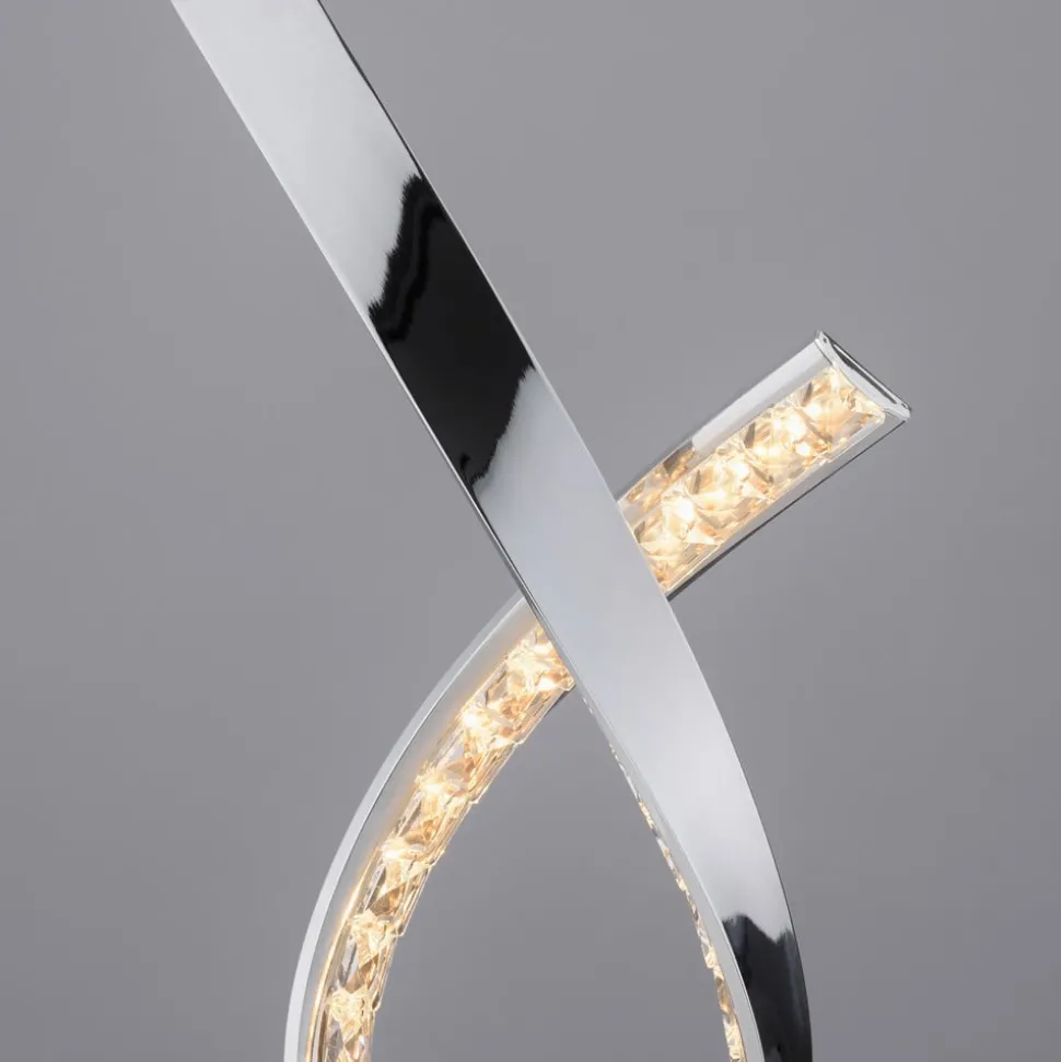 LED tafellamp Brilla, dimbaar, chroom