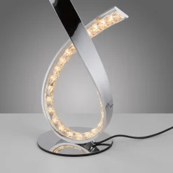 LED tafellamp Brilla, dimbaar, chroom