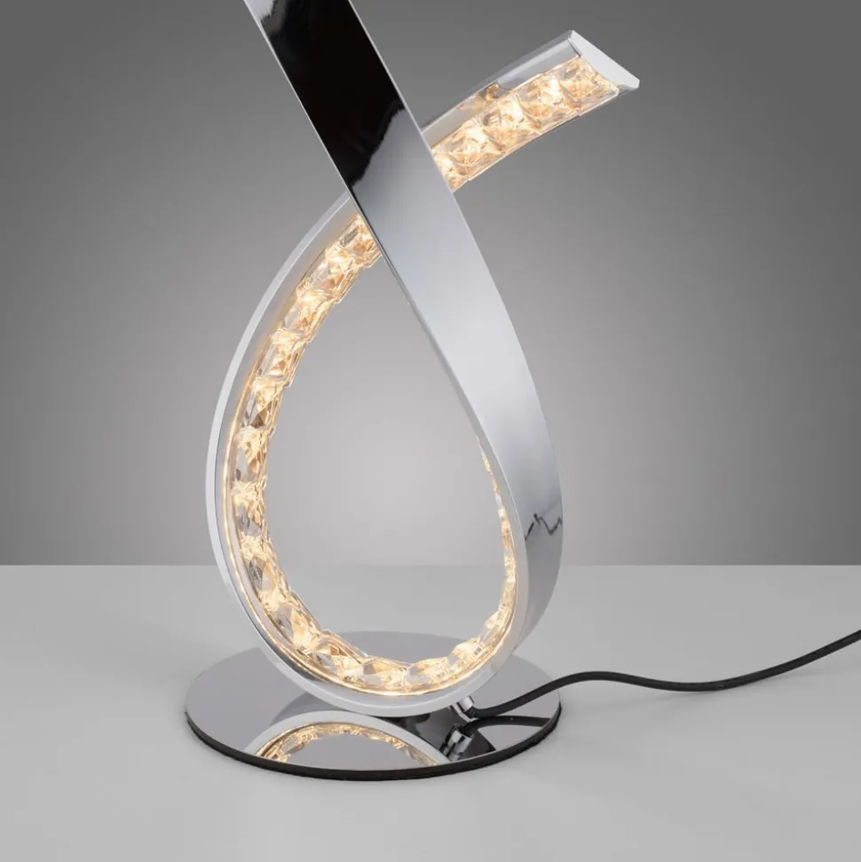 LED tafellamp Brilla, dimbaar, chroom