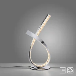 LED tafellamp Brilla, dimbaar, chroom