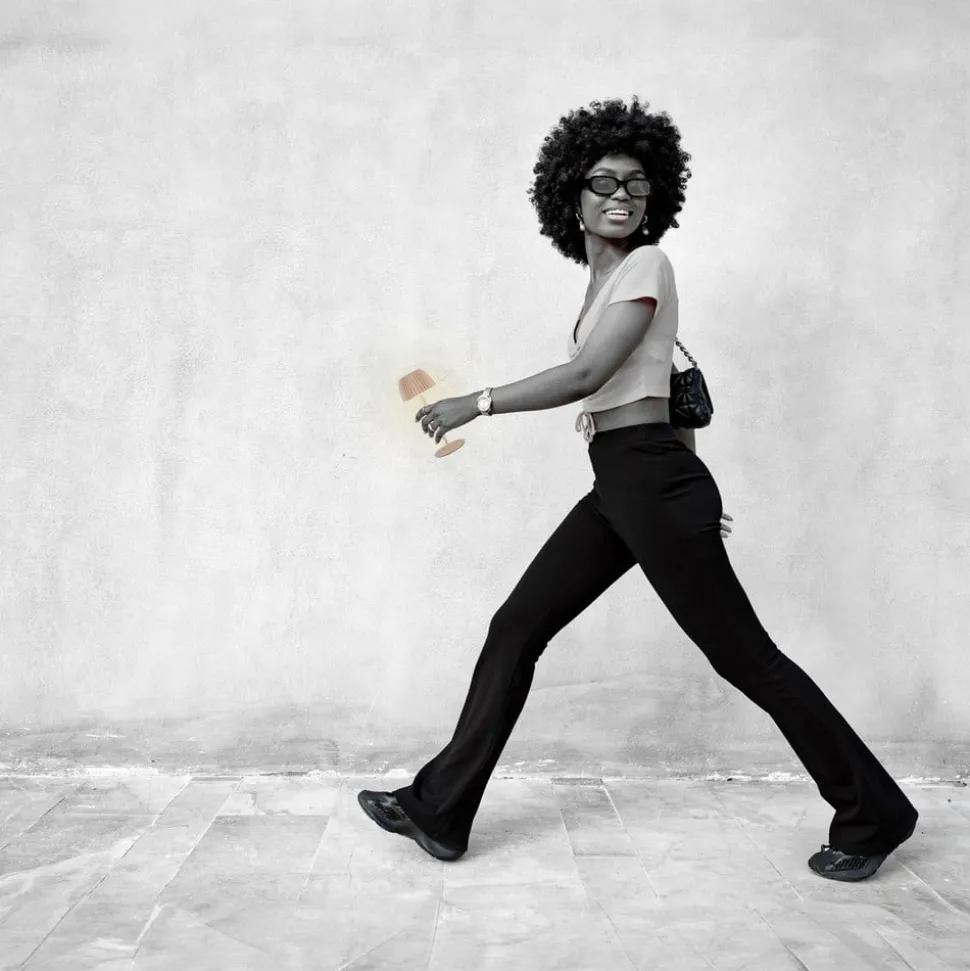 LED tafellamp Brilo unplugged Riffle, 20 cm, beige