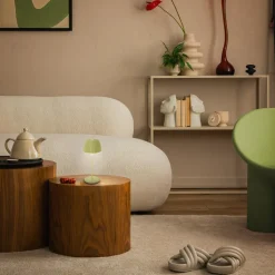 LED tafellamp Brilo zonder stekker Riffle, 20 cm, groen