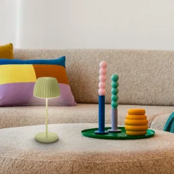 LED tafellamp Brilo zonder stekker Riffle, 20 cm, groen