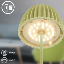 LED tafellamp Brilo zonder stekker Riffle, 20 cm, groen