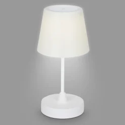 LED tafellamp Campi, oplaadbare batterij, dimbaar, wit
