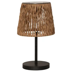 LED tafellamp Cesta 48cm bruin/zwart kunststof/metaal