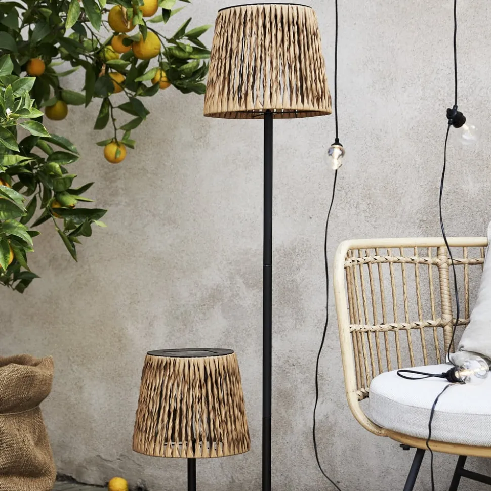 LED tafellamp Cesta 48cm bruin/zwart kunststof/metaal