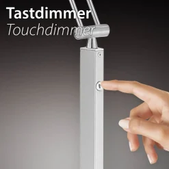 LED tafellamp Dawda, dimbaar, staal