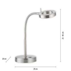LED tafellamp Hensko met flexibele arm touchdimmer