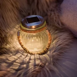 Led tafellamp Jar van glas