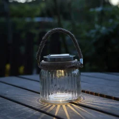 Led tafellamp Jar van glas