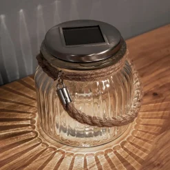 Led tafellamp Jar van glas