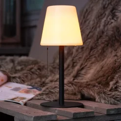 LED tafellamp Keno, aardspies, trekschakelaar accu