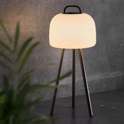 LED tafellamp Kettle Tripod metaal, kap 22cm