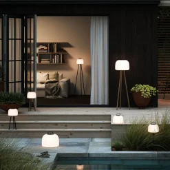 LED tafellamp Kettle Tripod metaal, kap 22cm