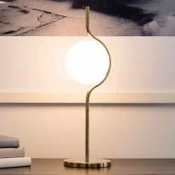 LED tafellamp Le Vita met opaalglas