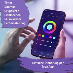 LED tafellamp LED lichtbalk, zwart, RGBW kunststof