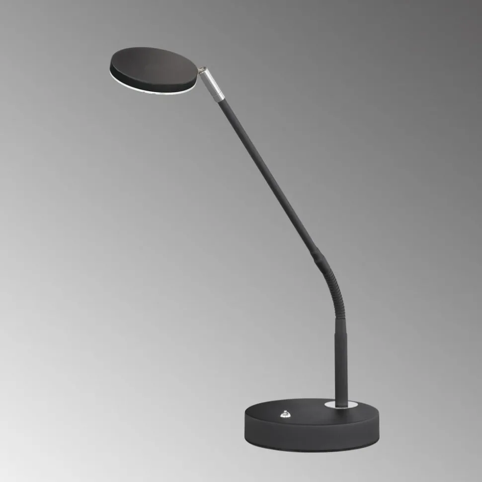 LED tafellamp Lunia, dimbaar, zandzwart