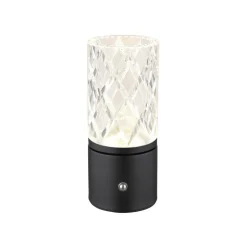 LED tafellamp Lunki, mat zwart, hoogte 19 cm, CCT