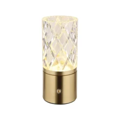 LED tafellamp Lunki, messingkleurig, hoogte 19 cm, CCT