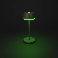 LED tafellamp Lyon, groen/grijs, IP54, dimmer, CCT, RGB