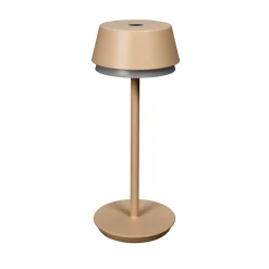 LED tafellamp Lyon, zandkleurig, IP54, dimmer, CCT, RGB