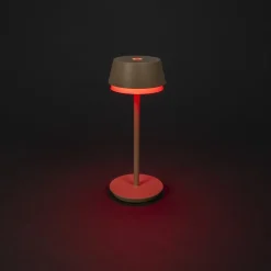 LED tafellamp Lyon, zandkleurig, IP54, dimmer, CCT, RGB