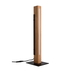 LED tafellamp Madera van eikenhout, dimbaar