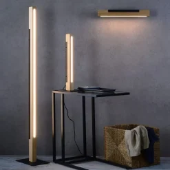 LED tafellamp Madera van eikenhout, dimbaar