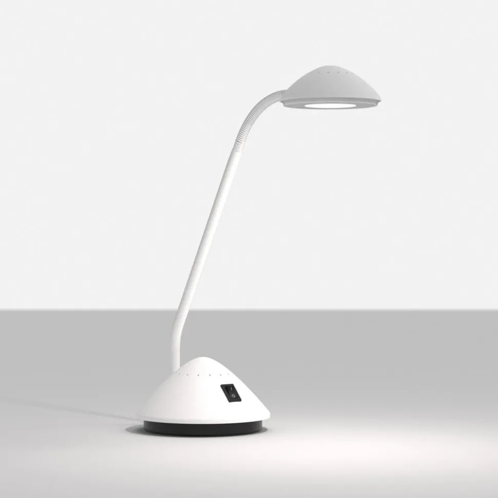 LED tafellamp MAULarc, wit, hoogte 38 cm, flexibel