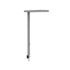 LED tafellamp MAULjaval, zilver, 120 cm, dimbaar, klemvoet