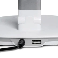 LED tafellamp MAULjazzy, wit, hoogte 43 cm, dimbaar USB-poort