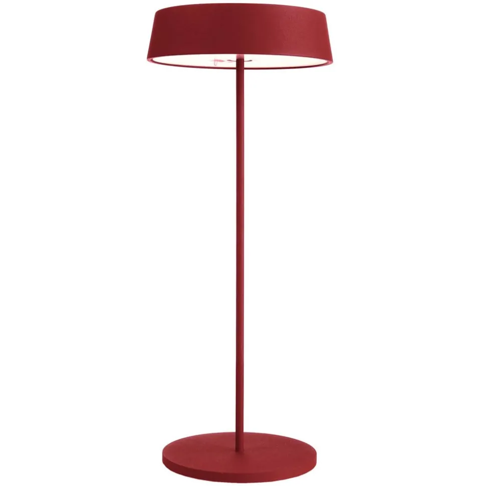 LED tafellamp Miram met accu, dimbaar, robijnrood