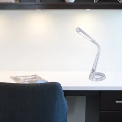 LED tafellamp Mitti met USB-aansluiting zilver/wit