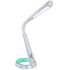 LED tafellamp Mitti met USB-aansluiting zilver/wit