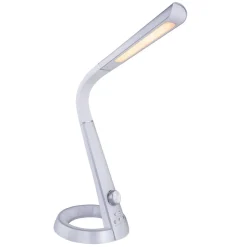 LED tafellamp Mitti met USB-aansluiting zilver/wit