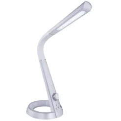 LED tafellamp Mitti met USB-aansluiting zilver/wit