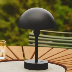 LED tafellamp op accu Ellen To-Go, zwart, aluminium