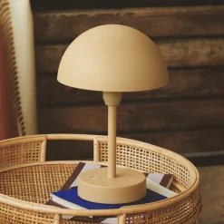 LED tafellamp op accu Ellen To-Go, beige, aluminium
