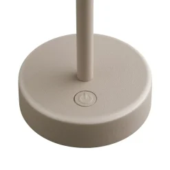 LED tafellamp op accu Ellen To-Go, beige, aluminium