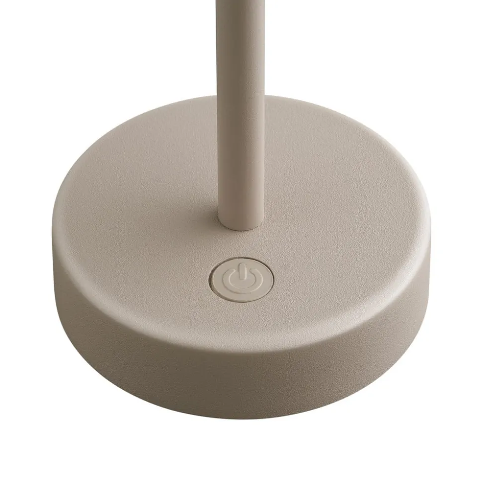 LED tafellamp op accu Ellen To-Go, beige, aluminium